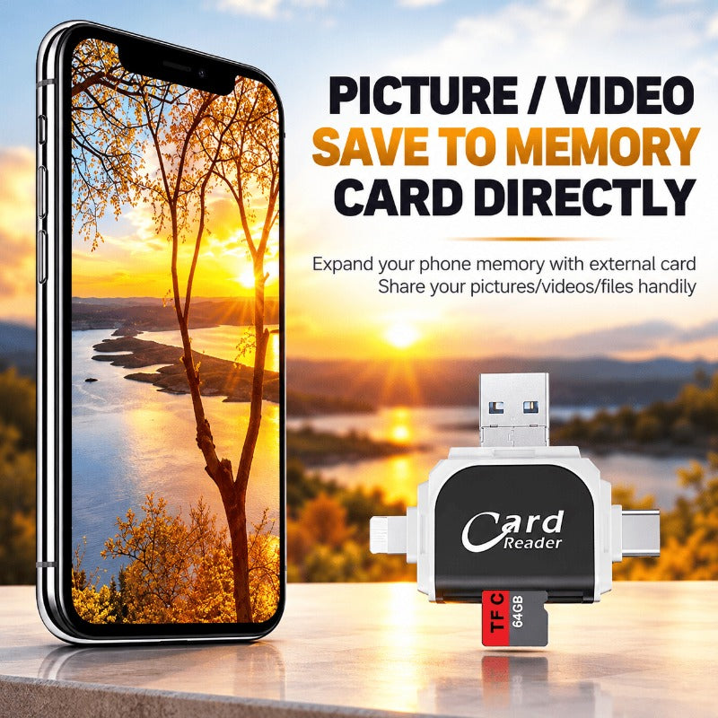 Transfer phone pictures and videos directly to a compatible memory card