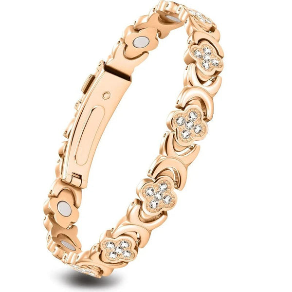 GlamClover Adjustable Healing Magnetic Bracelet for Women