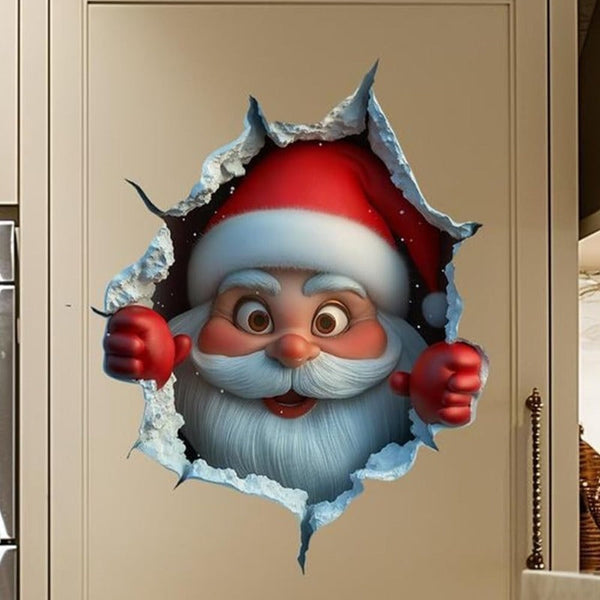 3D Santa Wall Decals